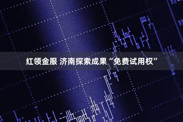红领金服 济南探索成果“免费试用权”