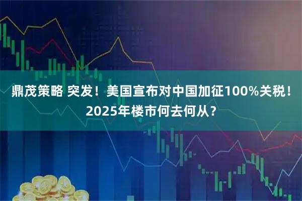 鼎茂策略 突发！美国宣布对中国加征100%关税！2025年楼市何去何从？